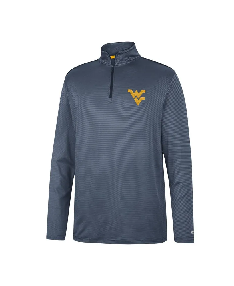 Men's Colosseum Navy West Virginia Mountaineers Logo Quarter-Zip Windshirt