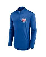 Men's Fanatics Royal Chicago Cubs Tough Minded Quarter-Zip Jacket