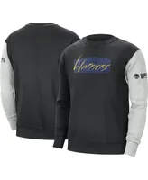 Men's Nike Black, Heather Gray Golden State Warriors Courtside Versus Force & Flight Pullover Sweatshirt