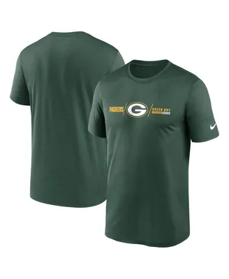 Men's Nike Green Green Bay Packers Horizontal Lockup Legend Performance T-shirt