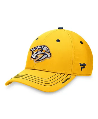 Men's Fanatics Gold Nashville Predators Authentic Pro Rink Flex Hat