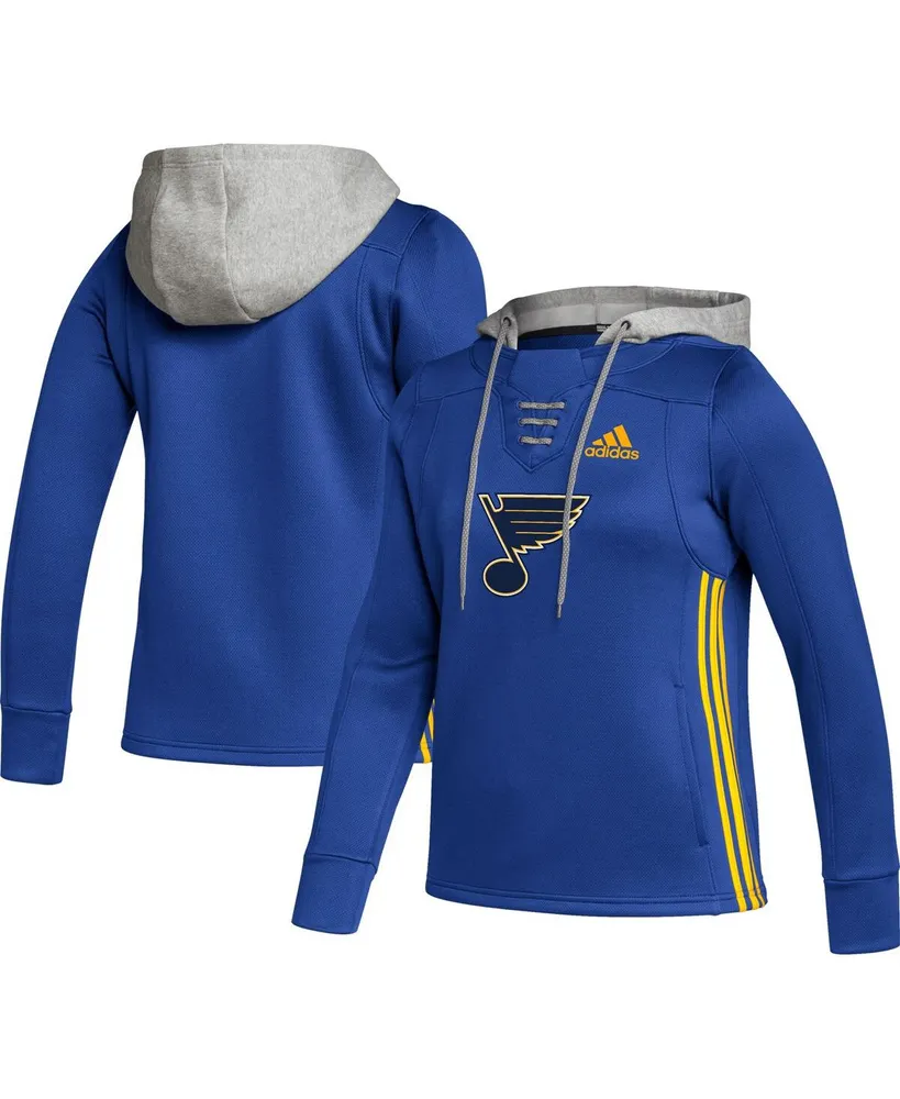 Antigua Women's Navy and Gold St. Louis Blues Amaze Lace-Up Hoodie Long  Sleeve T-shirt