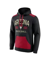 Men's Fanatics Black, Red Arizona Diamondbacks Chip Pullover Hoodie