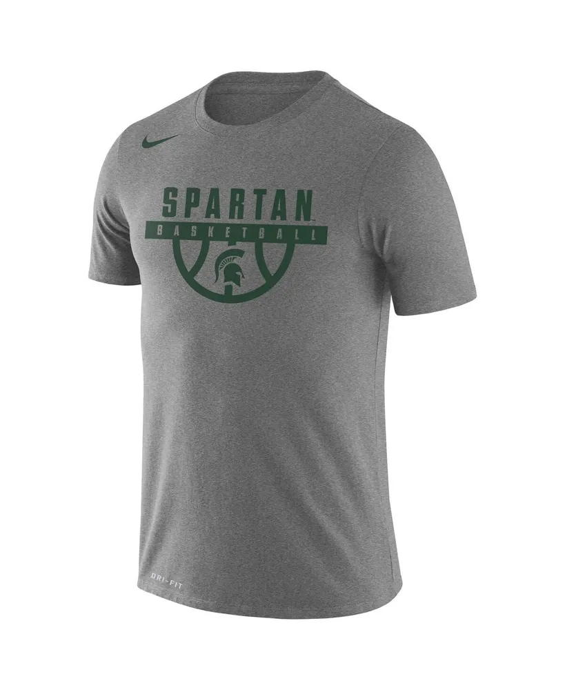 Men's Nike Gray Michigan State Spartans Basketball Drop Legend Performance T-shirt