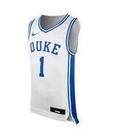 Youth Boys Nike #1 White Duke Blue Devils Icon Replica Basketball Jersey