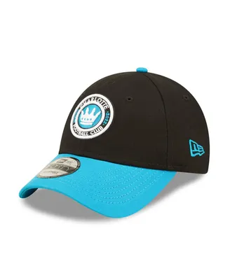 Men's New Era Black, Blue Charlotte Fc Basic 9FORTY Adjustable Hat