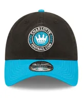 Men's New Era Black, Blue Charlotte Fc Team 9TWENTY Adjustable Hat