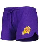 Women's Concepts Sport Heather Black, Purple Phoenix Suns Team Raglan Long Sleeve T-shirt and Shorts Sleep Set