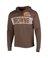 Men's '47 Brand Brown Cleveland Browns Field Franklin Pullover Hoodie