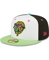 Men's New Era White, Green Alebrijes De Modesto Copa La Diversion 59FIFTY Fitted Hat