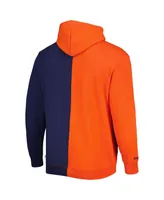 Men's Mitchell & Ness Orange, Navy Houston Astros Fleece Full-Zip Hoodie