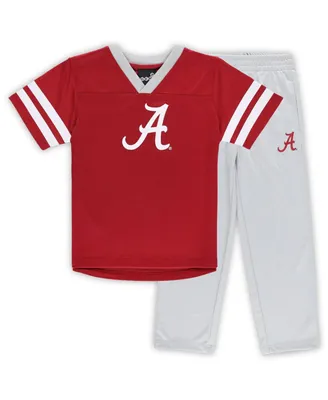 Preschool Boys Crimson, Gray Alabama Crimson Tide Red Zone Jersey and Pants Set