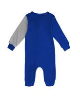 Infant Boys and Girls Royal, Heather Gray Chicago Cubs Halftime Sleeper
