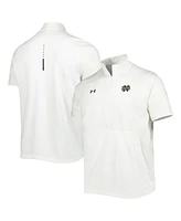 Men's Under Armour White Notre Dame Fighting Irish Motivate Half-Zip Jacket