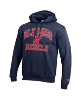 Men's Champion Navy Ole Miss Rebels High Motor Pullover Hoodie