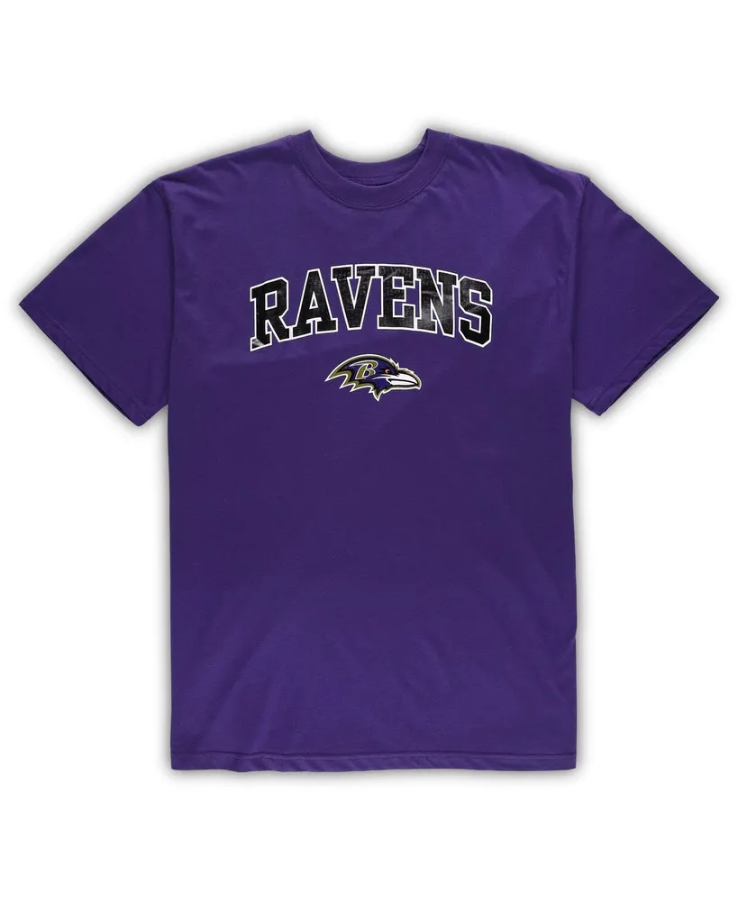 Men's Concepts Sport Purple, Heathered Gray Baltimore Ravens Big and Tall T-shirt and Pants Sleep Set