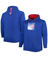 Men's Blue New York Rangers Big and Tall Fleece Pullover Hoodie