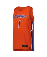 Men's Jordan #1 Orange Florida Gators Team Replica Basketball Jersey