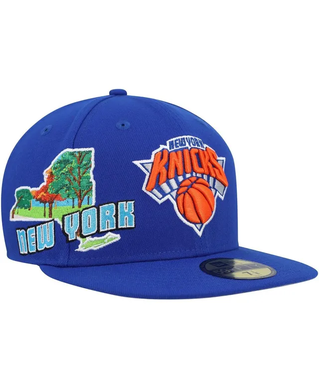 New Era Men's New Era Blue York Knicks Side Split 59FIFTY Fitted Hat