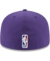 Men's New Era White, Purple Phoenix Suns Back Half 9FIFTY Fitted Hat