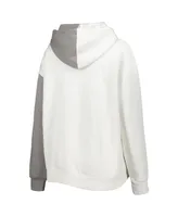 Women's Gameday Couture Gray, White West Virginia Mountaineers Split Pullover Hoodie