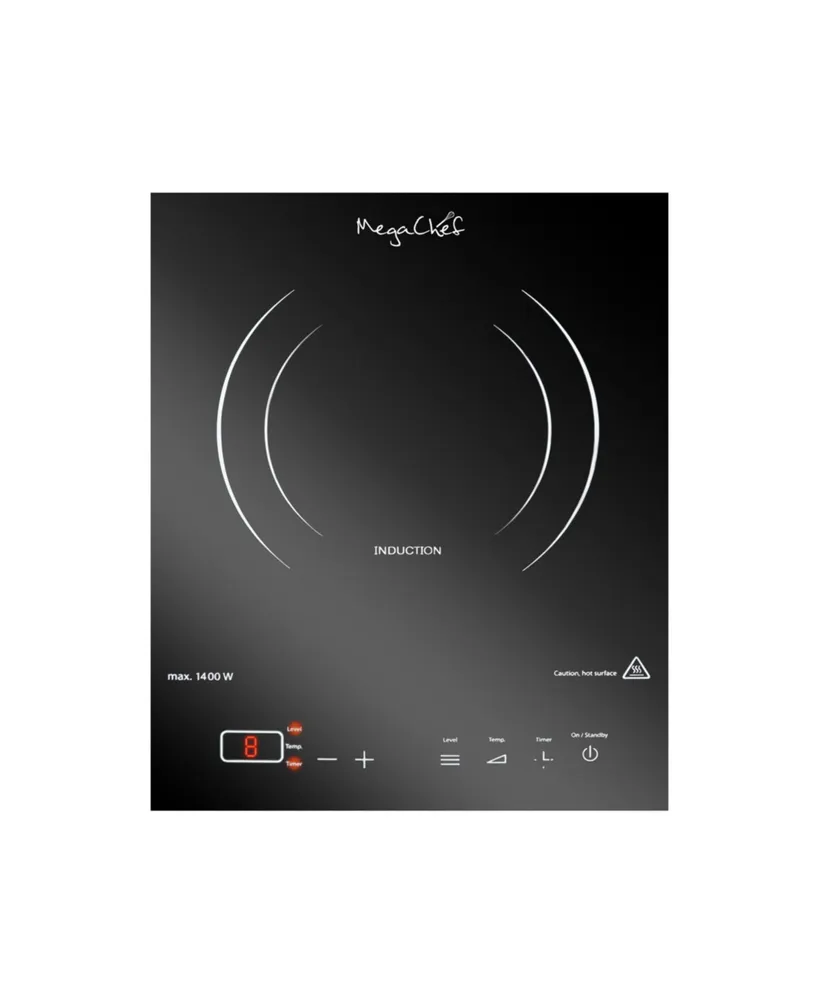 Megachef Portable Single Induction Cooktop w/ Digital Control Panel