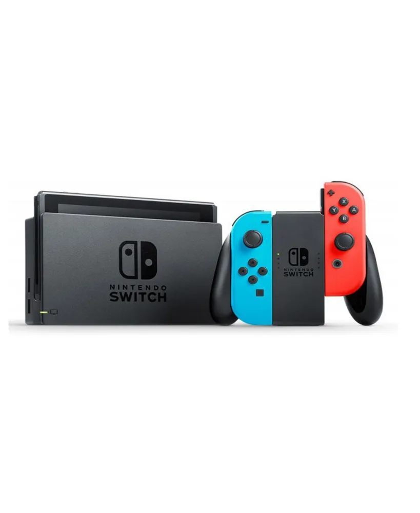 Nintendo Switch in Neon with Pikmin 3 Deluxe & Accessories