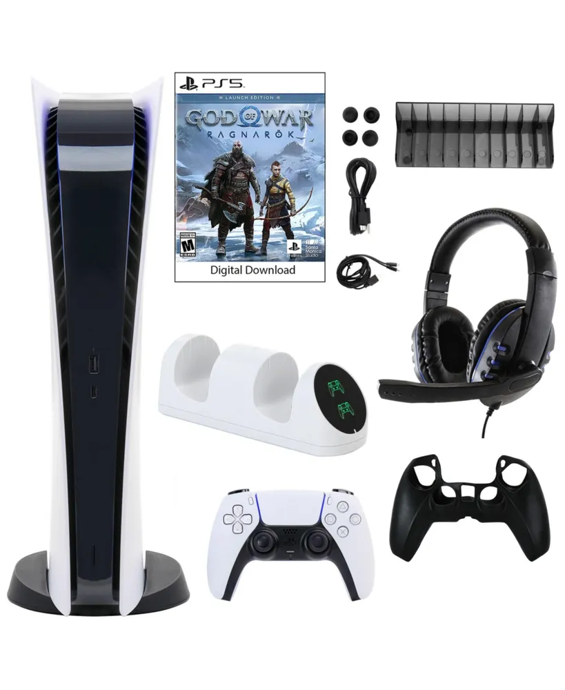 PS5 Console w/ Digital GOW Ragnarok Controllers Vouchers & Kit 