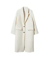 Mango Women's Buttoned Wool Coat