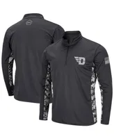 Men's Colosseum Charcoal Dayton Flyers Oht Military-Inspired Appreciation Digi Camo Quarter-Zip Jacket