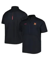 Men's Under Armour Black Maryland Terrapins Motivate 2.0 Half-Zip Jacket