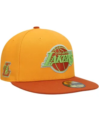 Men's New Era Gold, Rust Los Angeles Lakers 59FIFTY Fitted Hat