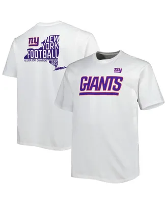 Men's Fanatics White New York Giants Big and Tall Hometown Collection Hot Shot T-shirt