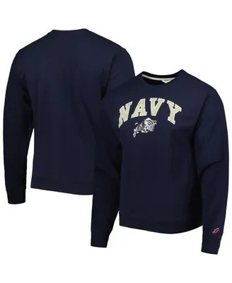 Men's League Collegiate Wear Navy Midshipmen 1965 Arch Essential Fleece Pullover Sweatshirt