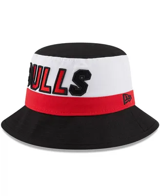 Men's New Era White, Black Chicago Bulls Back Half Bucket Hat
