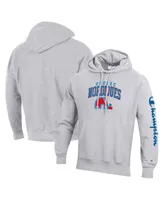 Men's Champion Heather Gray Quebec Nordiques Reverse Weave Pullover Hoodie