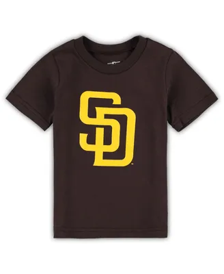 Toddler Boys and Girls Brown San Diego Padres Team Crew Primary Logo T-shirt