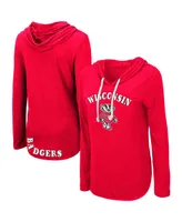 Colosseum Women's Wisconsin Badgers My Lover Long Sleeve Hoodie T-shirt