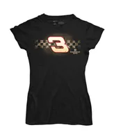 Women's Checkered Flag Sports Black Richard Childress Racing Goodwrench T-shirt