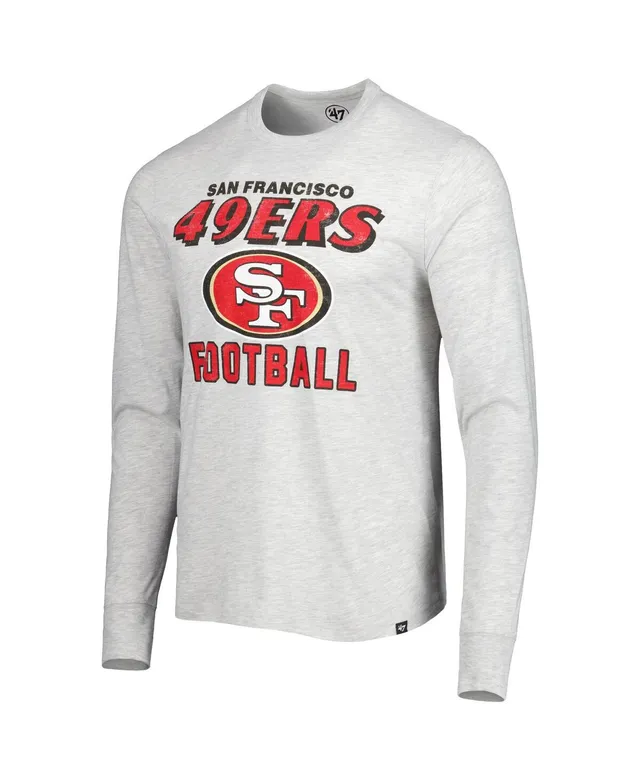 San Francisco 49ers Men's 47 Brand White Wash Long Sleeve T-Shirt Tee