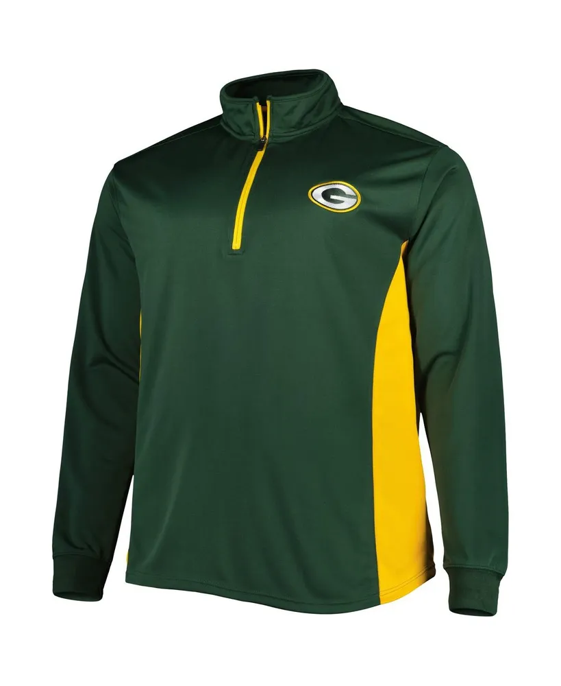 Men's Green Bay Packers Big and Tall Quarter-Zip Top