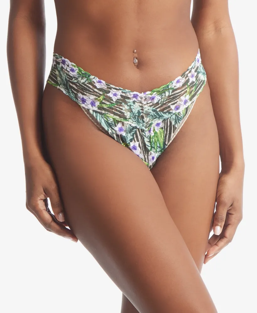 Hanky Panky Women's One Size Printed Original Rise Thong Underwear