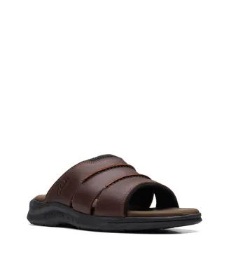 Clarks Men's Leather Walkford Easy Slide Sandals
