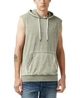 Buffalo David Bitton Men's Fosiv Burnout Sleeveless Hooded Sweatshirt