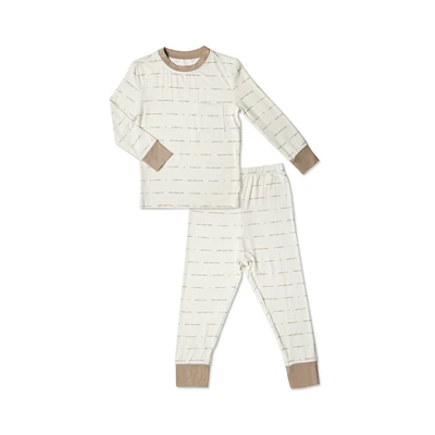 Baby Boys Everly Grey Emerson Fitted Long Sleeve Two-Piece Pajamas