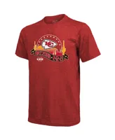 Men's Majestic Threads Red Kansas City Chiefs Super Bowl Lvii Tri-Blend Desert T-shirt