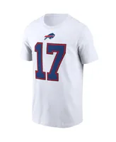 Men's Nike Josh Allen White Buffalo Bills Name and Number T-shirt