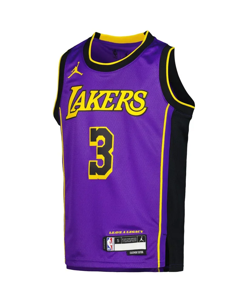 Big Boys Jordan Anthony Davis Purple Los Angeles Lakers 2022/23 Swingman Jersey - Statement Edition