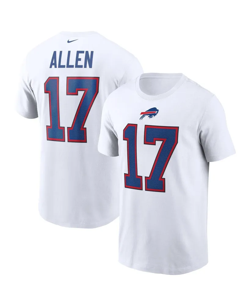 Men's Nike Josh Allen White Buffalo Bills Name and Number T-shirt