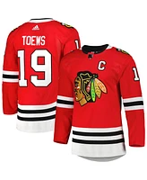 Men's adidas Jonathan Toews Red Chicago Blackhawks Captain Patch Home Authentic Pro Player Jersey